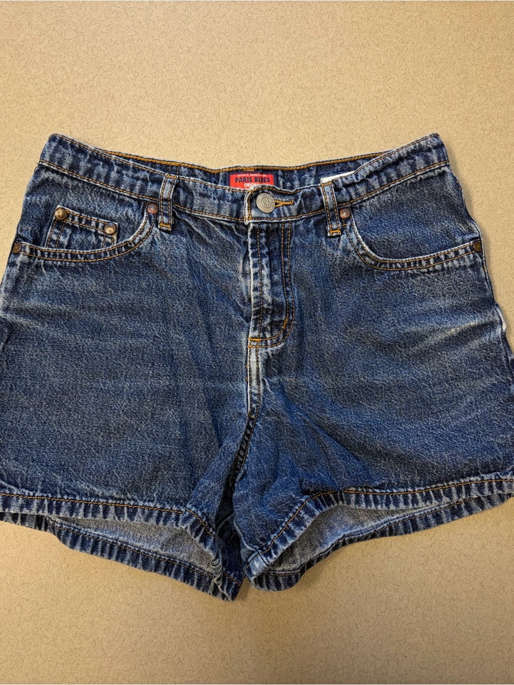 Paris Blues Vintage Blue Denim High-Waist Jean Shorts